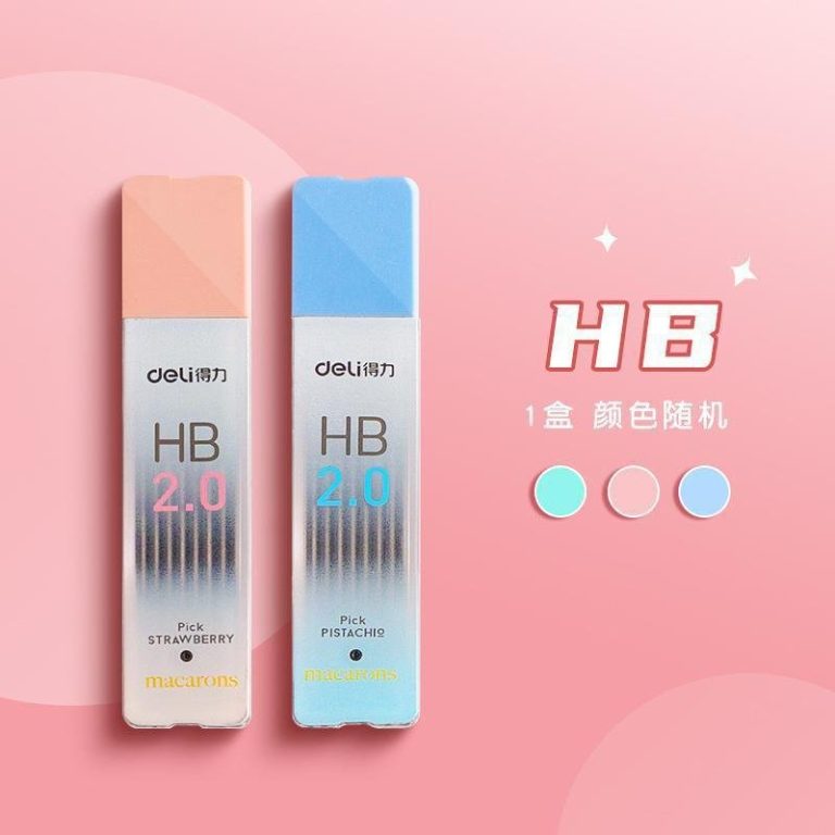 Deli 58800 Mechanical Pencil 2.0mm Lead HB 2B Sketch Writing Automatic Pencil Refills for Kids Stationery with Sharpener Pencil Deli Mechanical Pencil - 2MM REFIL (1 PC)