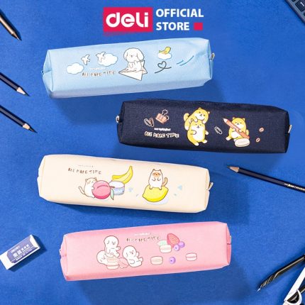 Deli 67102 Fruit Pet Square Pencil Case - Light Yellow