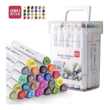 Deli 70803-24 Dual tip Sketch marker