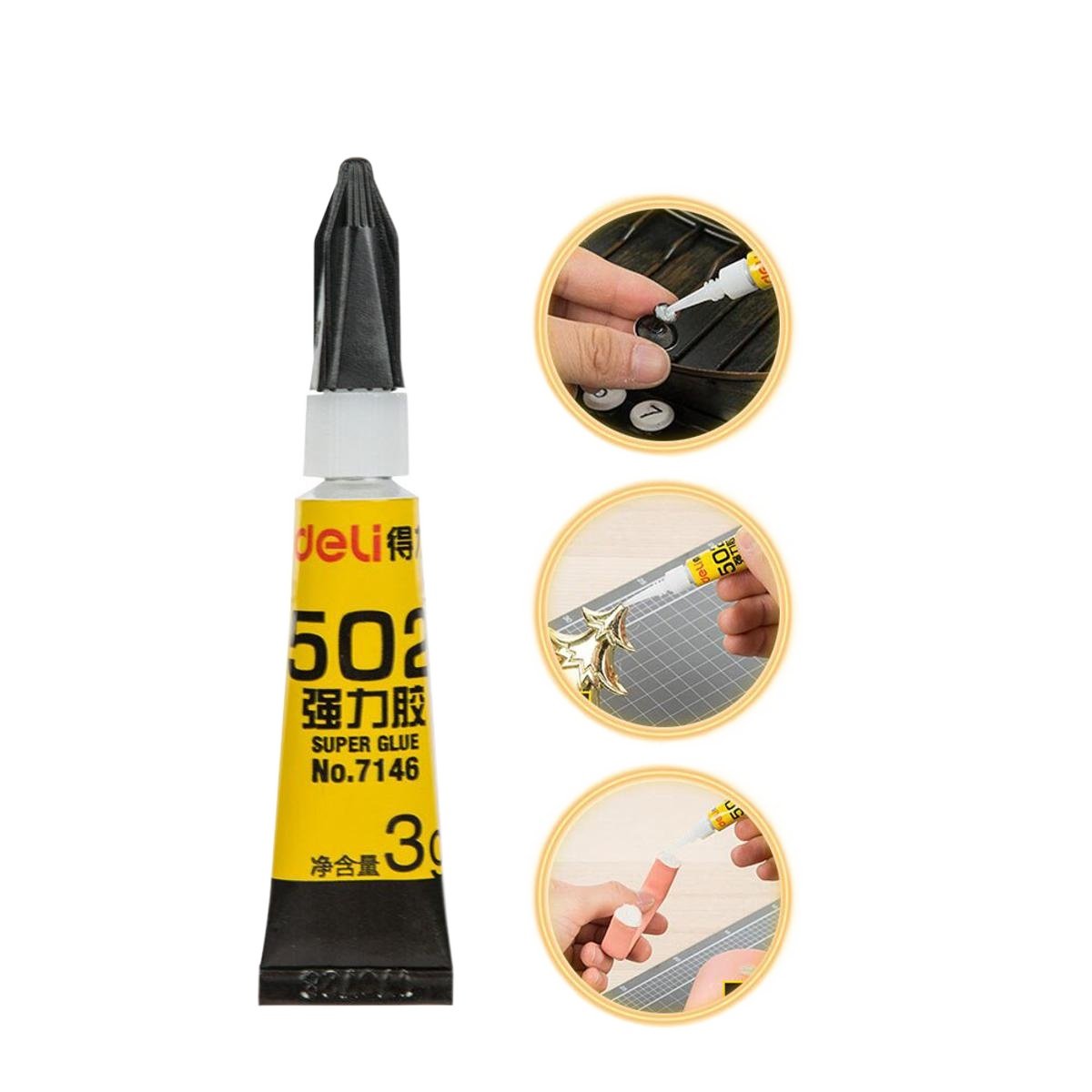 Deli 7146 Instant Adhesive Super Glue 3gamX2pcs Deli 7146 Instant Adhesive Super Glue 3gamX2pcs