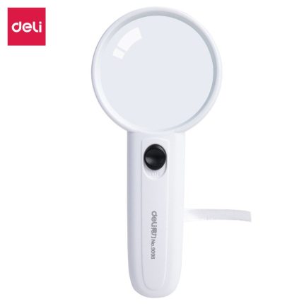 Deli 9098 magnifying glass LED lamp diameter 65mm 3.5 times the old man read newspaper reading hand-held magnifying glass