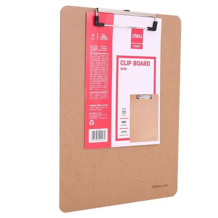 Deli 9226 Mdf Wooden Clipboard A4