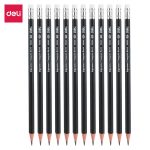 Deli E38029N Black Triangular Pencil HB