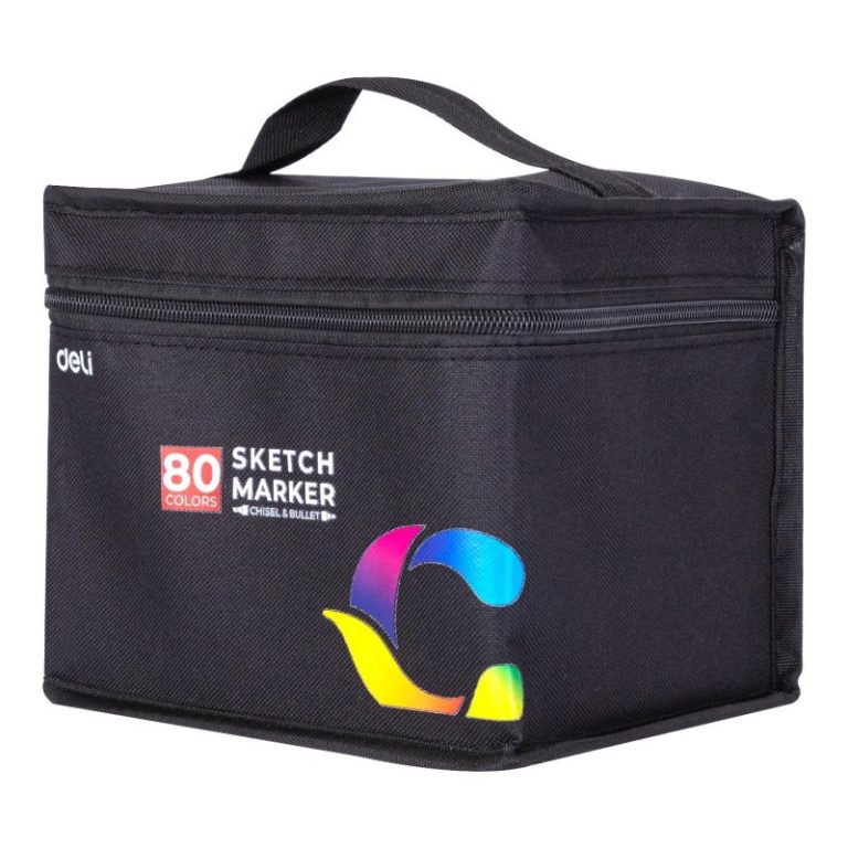 Deli E70806-80 Professional Marker Pen Dual Tip - 80 Color