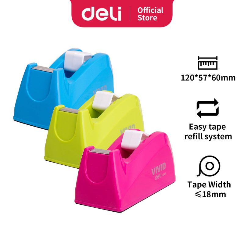 DELI E814A TAPE DISPENSER VIVID DESIGN - Blue