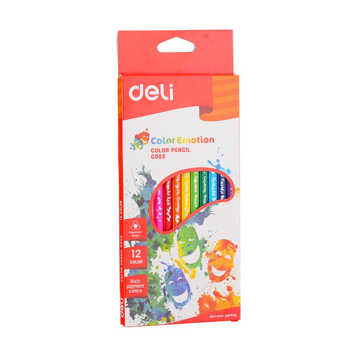 Deli EC00200 Rich Color Wooden Colored Pencil 12 colors Deli EC00200 Rich Color Wooden Colored Pencil 12 colors