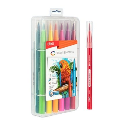 Deli EC10304 Calligraphy Brush Pen 12 Colors