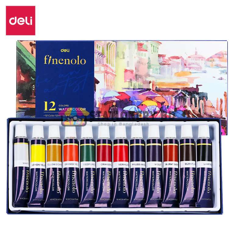 Deli EC19-12 Finenolo Watercolor 12ml 12 Color
