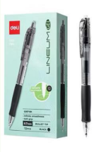 Deli EG087-Bk Lineum 0.7mm Gel Pen with bullet tip