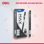 Deli EG16-BK Anti-skid Simple Black ink Gel Pen 0.5mm - Pack of 12 Pcs