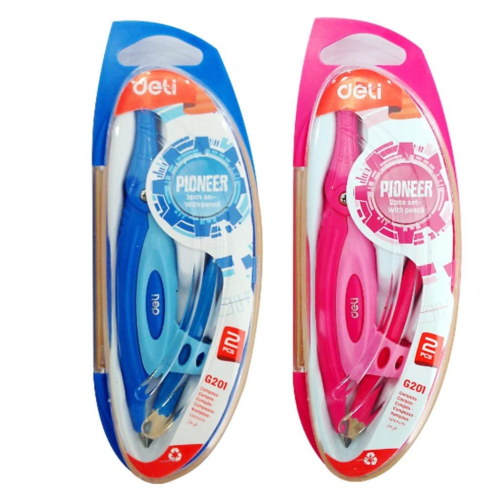 Deli EG20102 Compass with Pencil - Blue Deli EG20102 Compass with Pencil - Blue