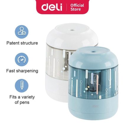 Deli EH508-BL Electric Pencil Sharpener - White