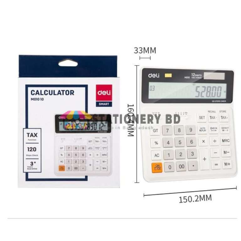 Deli EM01010 Wide Desk Calculator