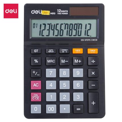 Deli EM01320 Desk Calculator Plastic-12 Digits