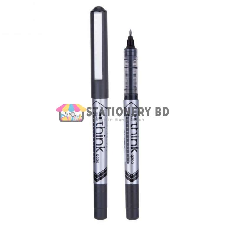 Deli EQ20020 Think Roller Pen Black | Pack of 12 Pcs