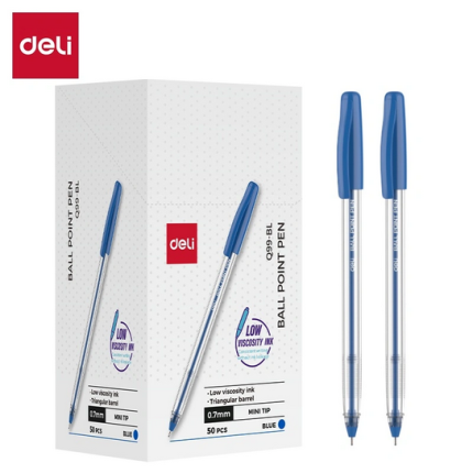 Deli EQ99-BL Ballpen-0.7-BLUE PACK OF 10 PCS