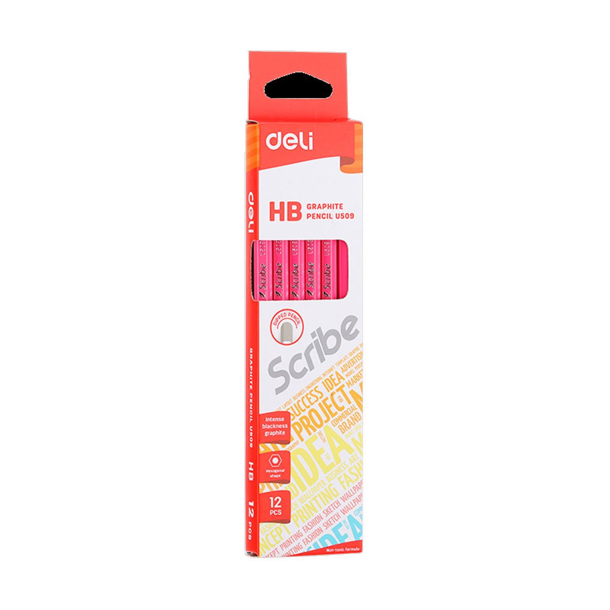 Deli EU50900 Graphite Pencil HB (Assorted) | Pack of 12 Pcs Deli EU50900 Graphite Pencil HB (Assorted) | Pack of 12 Pcs