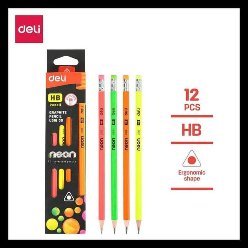 Deli EU51600 Neon Graphite Pencil HB