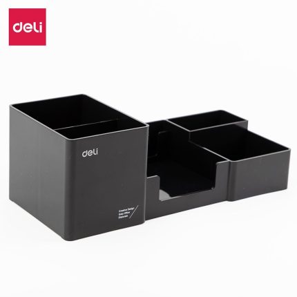 Deli EZ00220 Quali Desk Organizer 6 Compartments Black
