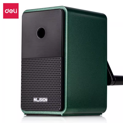 Deli Ns077 New Style Manual Pencil Sharpener Automatic Pencil Sharpener for Students - Metalic Green