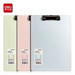 Deli PE103 Macaron colored A4 vertical version clip office folder - Light Blue