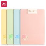 Deli PE107 pearly color A4 Board clip students use writing, painting, painting, padding board hard board folder folder - Light Green
