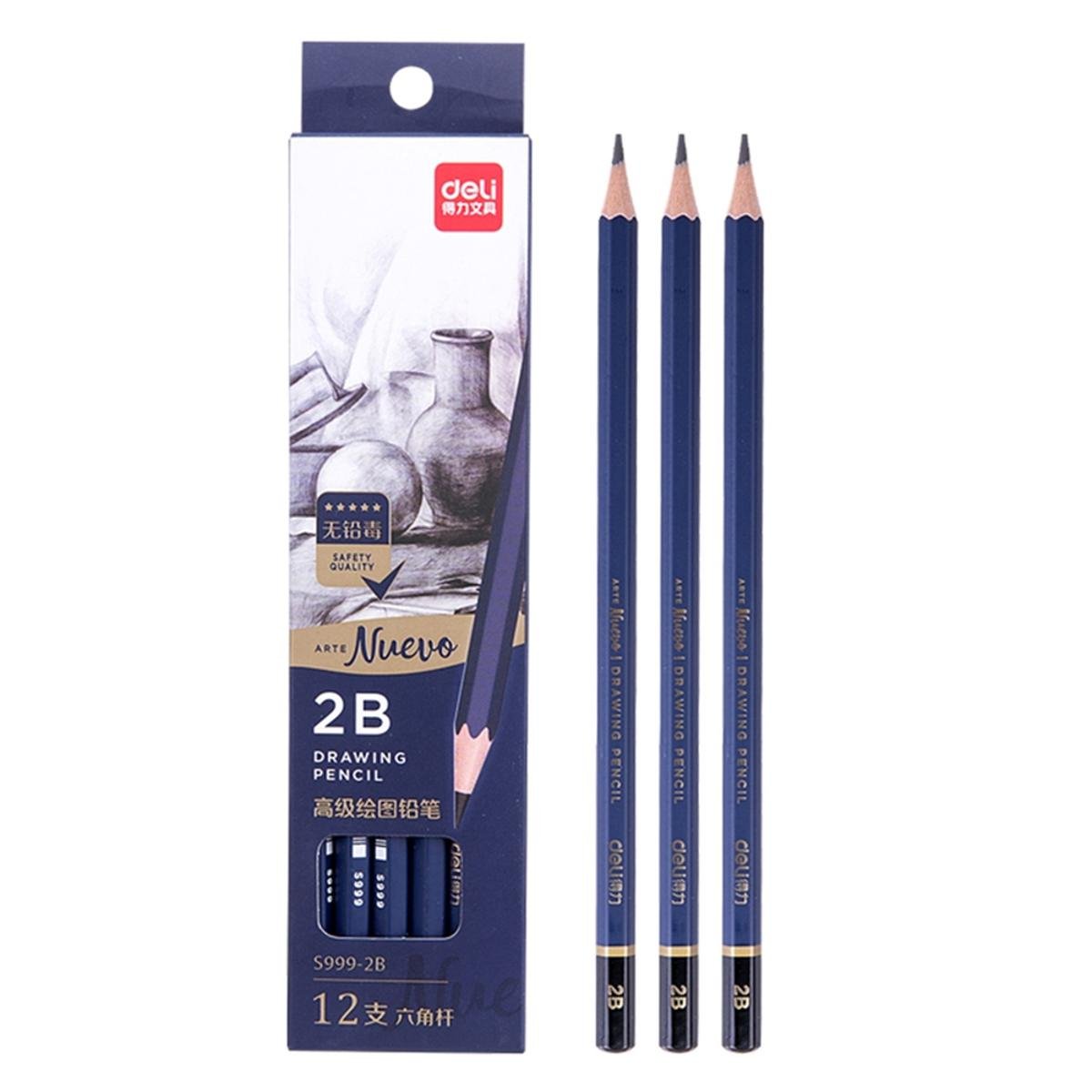 Deli S999-2B Sketching 2B Pencil 12pcs Deli S999-2B Sketching 2B Pencil 12pcs