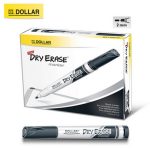 Dolar White Board Marker Black 12 Pcs | Refillable, Recyclable and Xylene or Toluene free