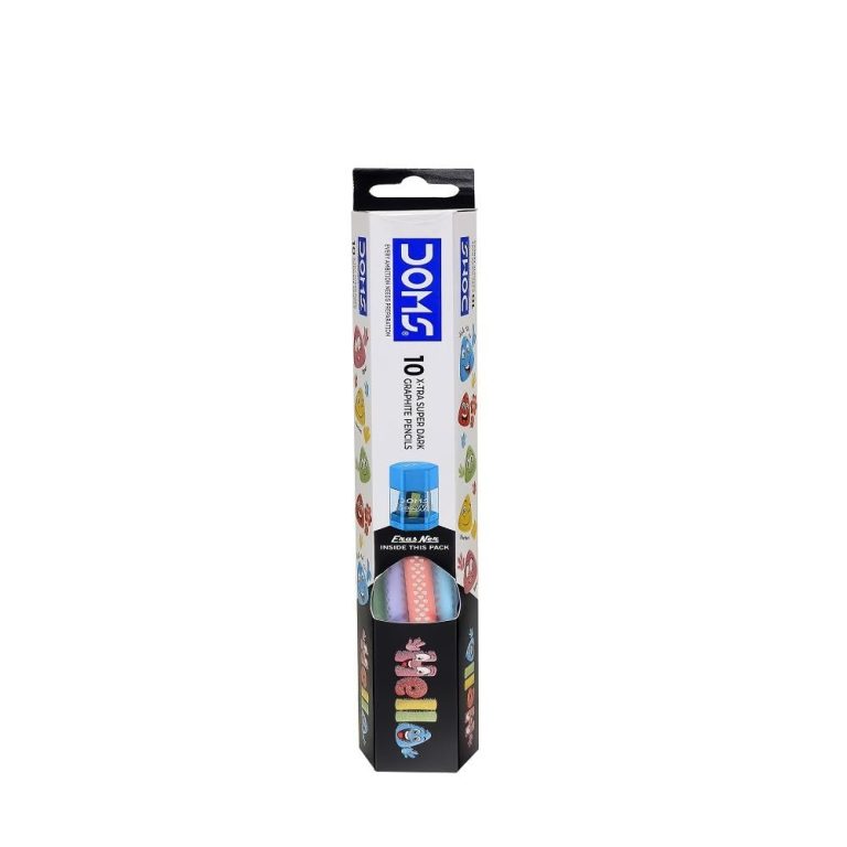 Doms Hello X-Tra Dark Pencil -10 Pcs with Free Erasner x 10pack