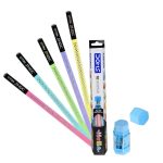 Doms Hello X-Tra Dark Pencil with Free Erasner (Erase + Sharp)