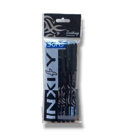 DOMS INXIFY BALL PEN BLACK 5PCS PACKET