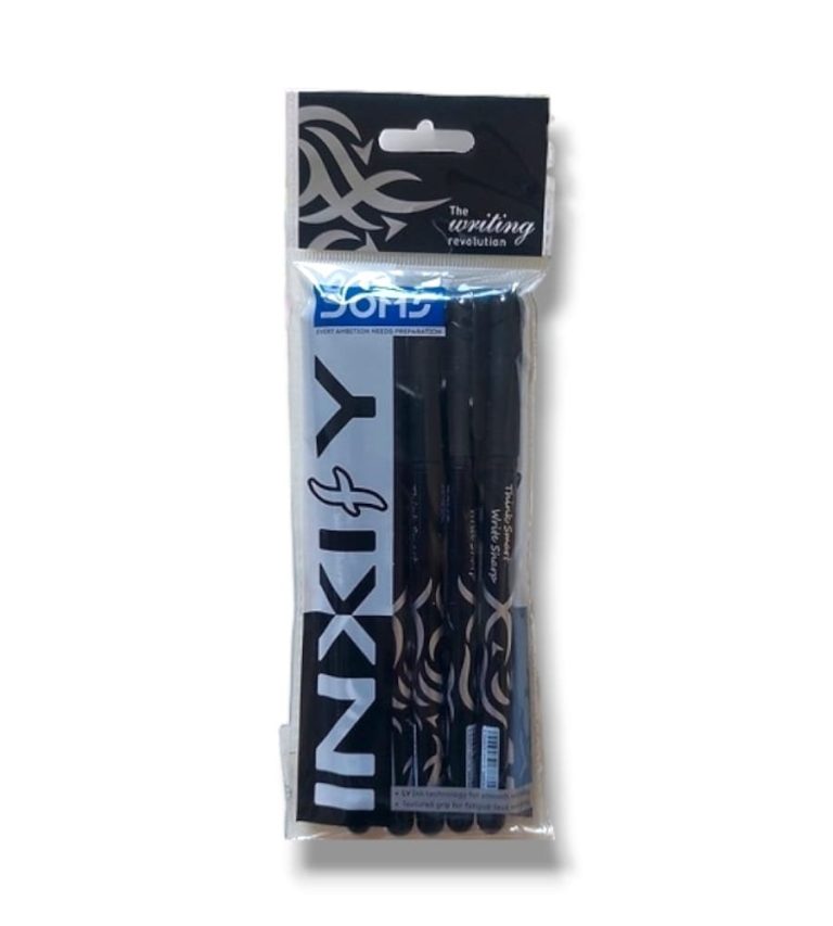 DOMS INXIFY BALL PEN BLACK 5PCS PACKET