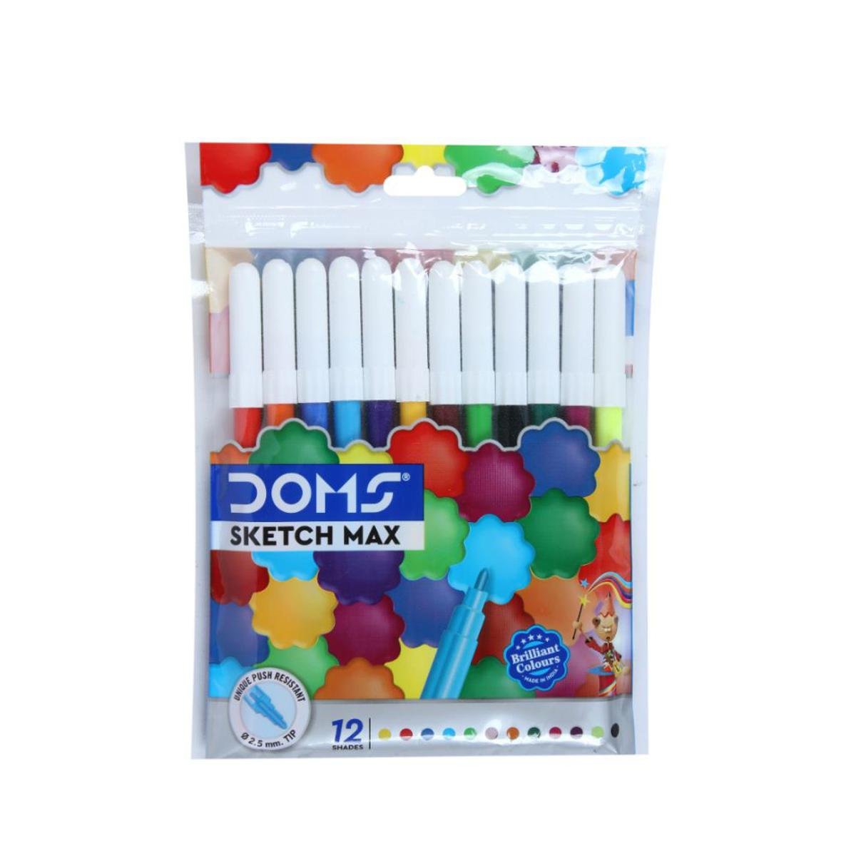 Doms Sketch Max - 12 Different Water Colour Pens (Pack Of One) Doms Sketch Max - 12 Different Water Colour Pens (Pack Of One)