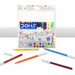 DOMS Sketch Max Water Colour Pens – 14 Assorted Shades | Vibrant Color Markers for Kids Drawing & Coloring