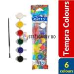 Doms Tempera Color 6 Shades with Brush