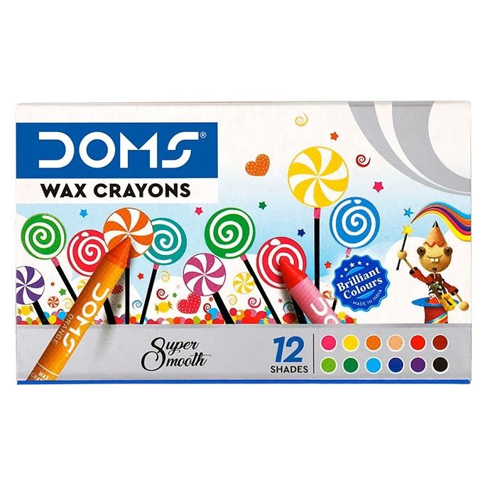 Doms Wax Crayons (Pack of 12 shades)