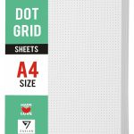 Dotted Loose Leaf Paper Sheets 110 GSM for Bullet Journaling, Artist Writing Drawing, Pack of 70 Sheets/140 Pages, White