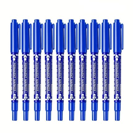 Dual tip Permanent Marker 12 Pcs Blue