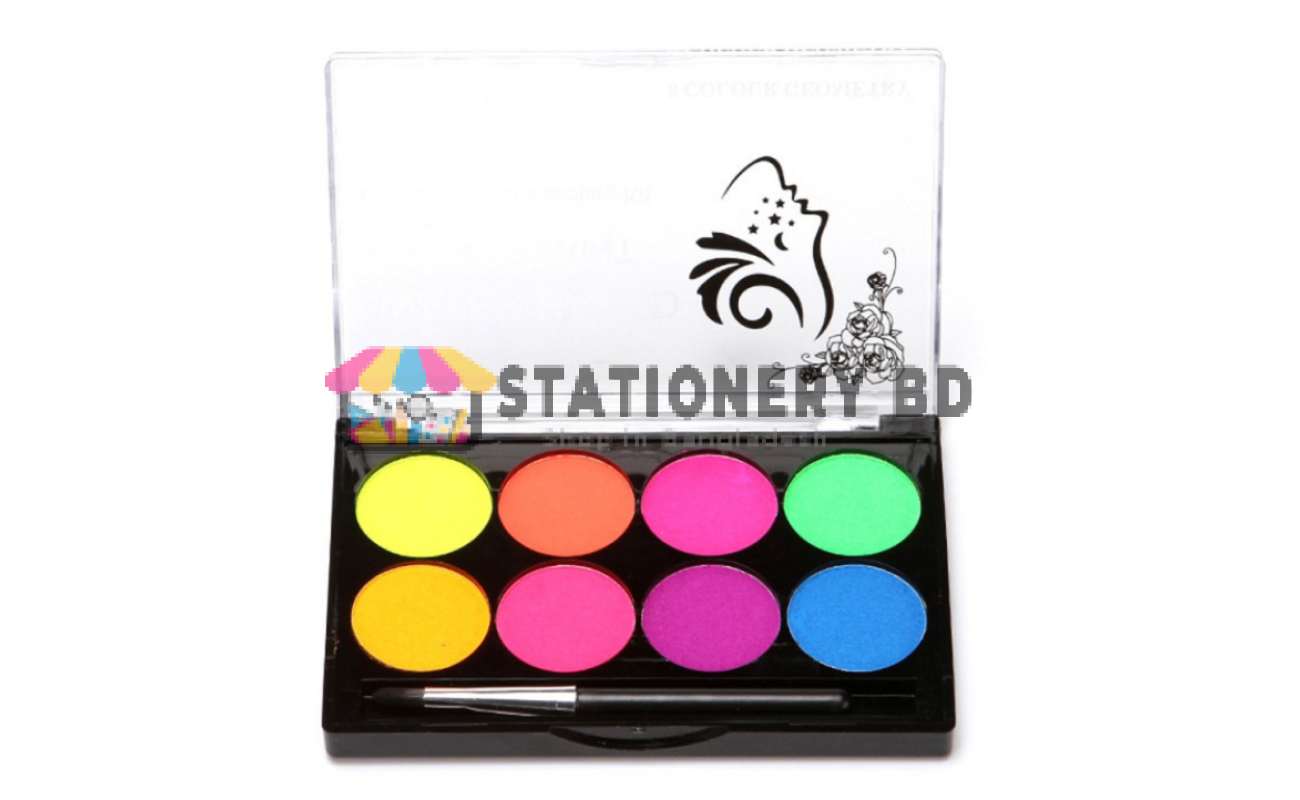 Face & Body Paint Set Glow In The Dark Water Based 8 Colors