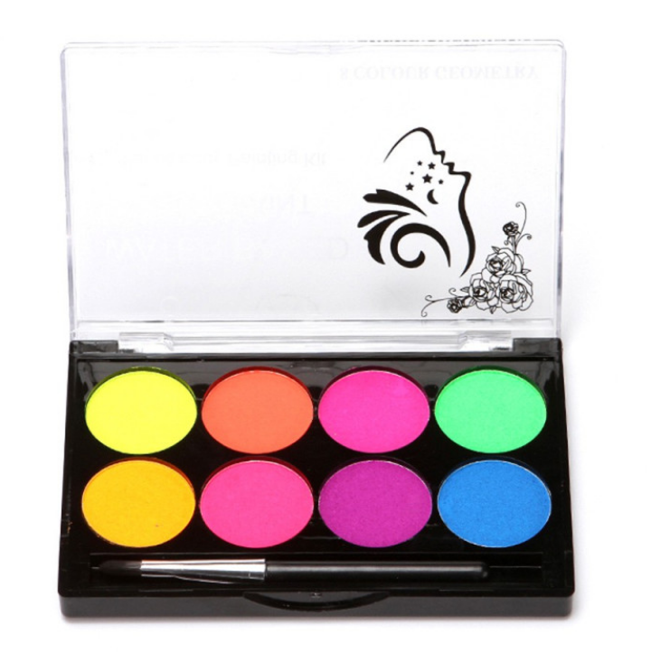 Face & Body Paint Set Glow In The Dark Water Based 8 Colors Face & Body Paint Set Glow In The Dark Water Based 8 Colors