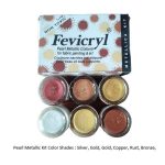 Fevicryl Acrylic Colour- Pearl Metallic Kit - 60 ml (2 Gold, 1 Sliver, 1Bronze, 1 Rust, 1 Copper)