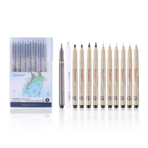 Giorgione 12 pcs Fine Liner Water Based Ink Black Fineliner Marker Pen Set Fineliner Marker Pens Set Giorgione 12 pcs Fine Liner Water Based Ink Black Fineliner Marker Pen Set Fineliner Marker Pens Set