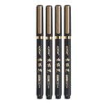 GXIN Calligraphy Pen Brush Markers Pack of 4, Black