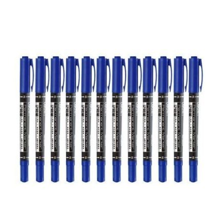 Gxin Dual Tip Cd Marker | Perfect for any kind of use in industry or home or college | Pack of 12 Pcs - Blue