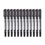 Gxin Dual Tip Cd Marker | Perfect for any kind of use in industry or home or college | Pack of 12 Pcs - Black