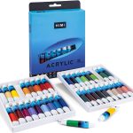 HIMI Acrylic Paint Set 36 Colours 12ml,0.4 US fl oz Tubes, Perfect for Canvas, Wood, Fabric, Leather, Cardboard, Paper, MDF and Crafts