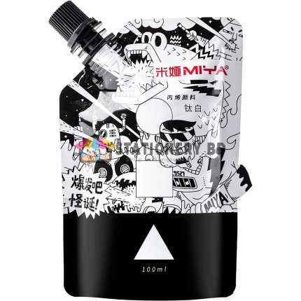 HIMI Acrylic Paint White Color 100 ml Pouch Unique Design In Bags Rich Pigment