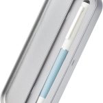 Hongdian 1862 Fountain Pen, Iridium Fine Nib with Ink Converter, Fresh Sea Blue Contrasting Color Smooth Writing Pen with Metal Box Set