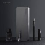 Hongdian 6013 Matte Black Fine Nib Fountain Pen with Metal Box Titanium Black Gift Pen Set