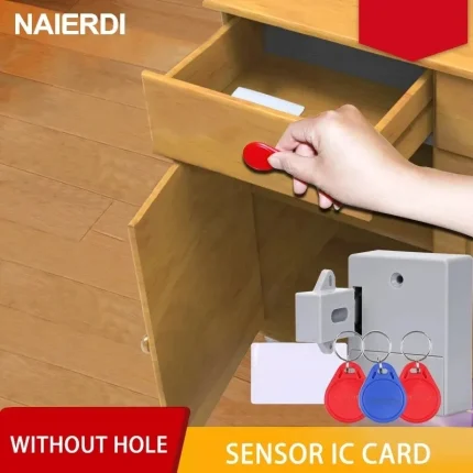 Invisible Sensor Lock EMID IC Card Drawer Digital Cabinet Intelligent Electronic Locks For Wardrobe Furniture Hardware - GadStyle BD